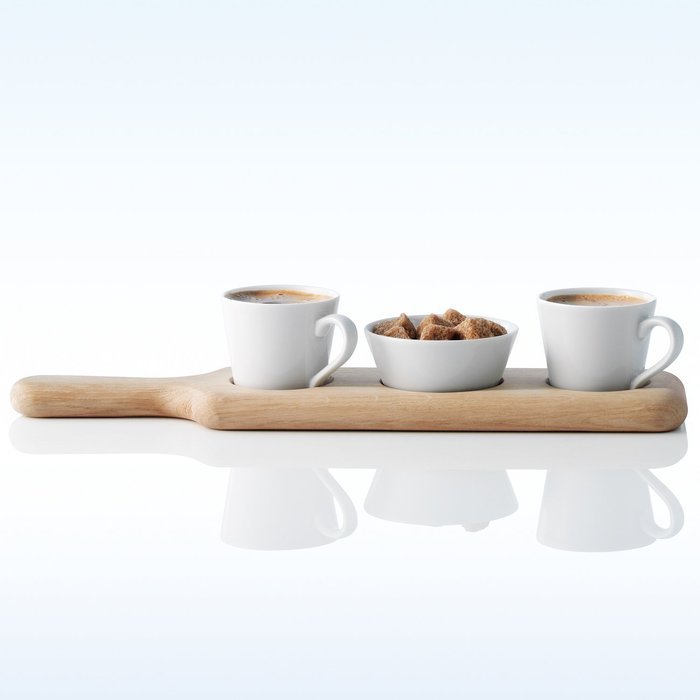 LSA International Duo Espresso Set & Oak Paddle, 14.2" N3
