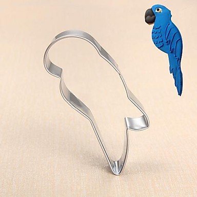 Sher Parrot Bird Shape Cookie Cutter, L 3cm x W 7.7cm x H 2.5cm, Stainless Steel