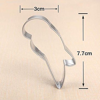 Sher Parrot Bird Shape Cookie Cutter, L 3cm x W 7.7cm x H 2.5cm, Stainless Steel N2