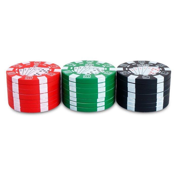Formax420 Zinc Alloy Poker Tobacco Grinder 3 Piece Random Color N4
