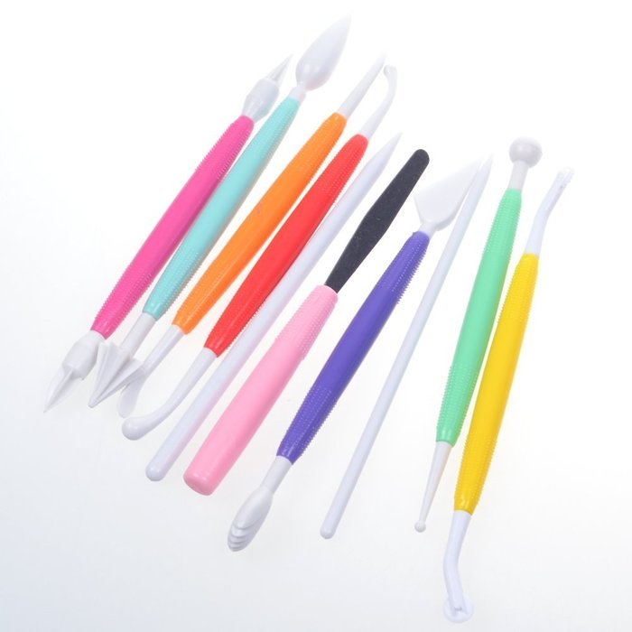 Cosmos &reg; 10 Pieces Muticolor DIY Cake Fondant&gumpaste Decorating Modeling Tools Set N4