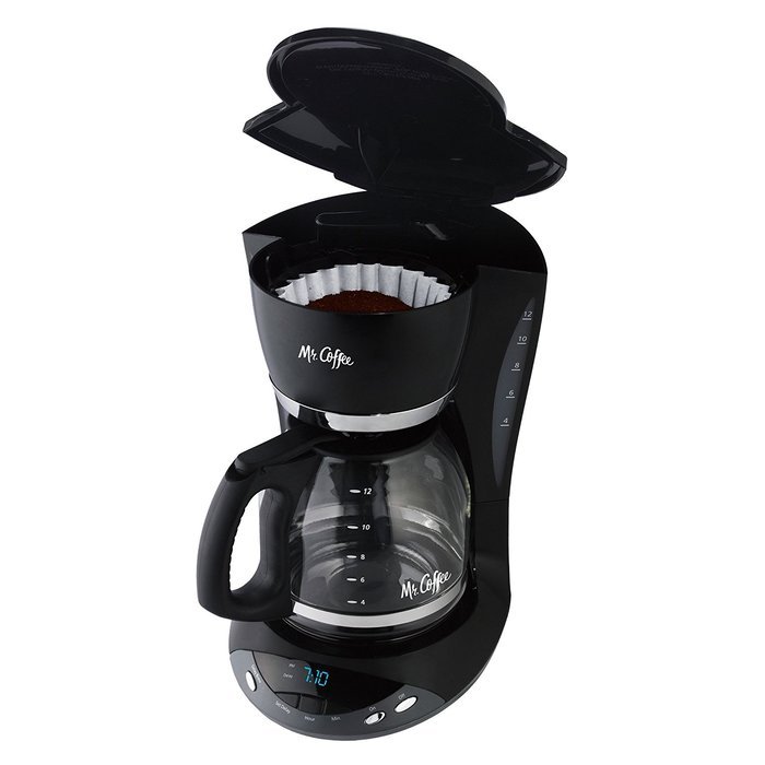 Mr. Coffee DWX23 12-Cup Programmable Coffeemaker, Black N3