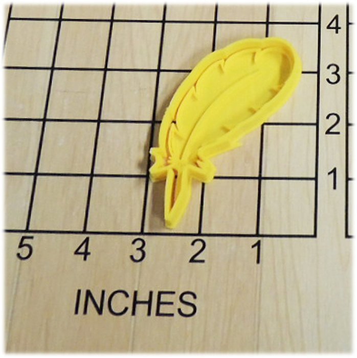Feather Fondant Cookie Cutter and Stamp #1367