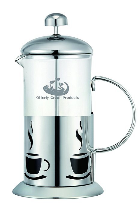 Coffee and Tea French Press - 1 Liter Stainless Steel for Home and Kitchen by OGP - Makes 4 Cups N4