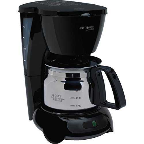 Mr Coffee 4 Cup Coffeemaker Black Stainless Steel Carafe