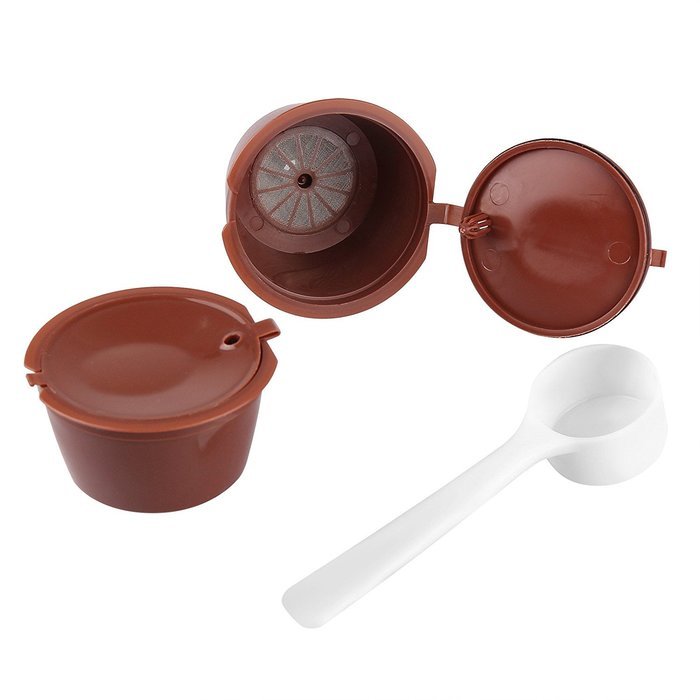 ONEVER Refillable Compatible Reusable Coffee Capsules Eco-Friendly Single Serve Coffee Filters for Nescafe Dolce... N6