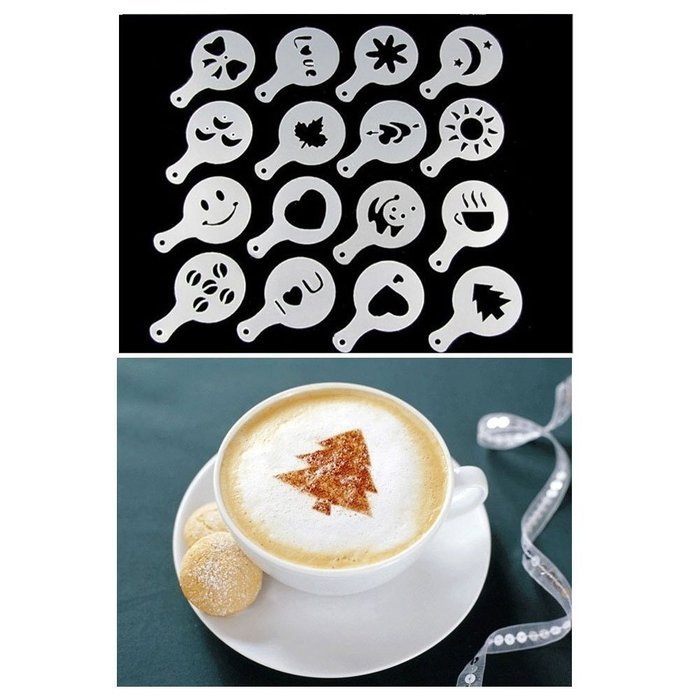 16pc set coffee stencil N2