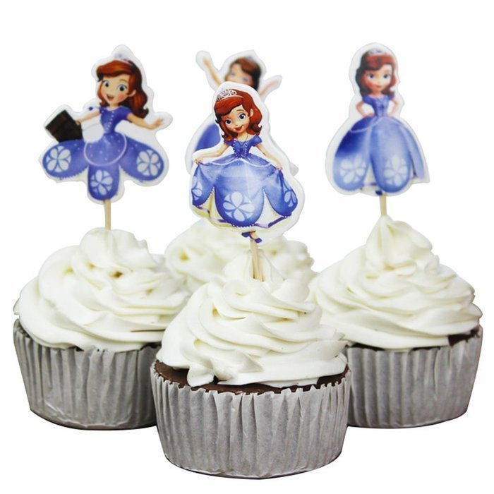BETOP HOUSE 24-Piece Princess Sofia Decorative Cupcake Toppers N3