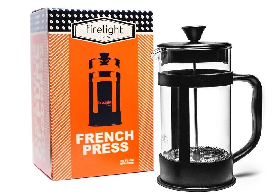 Firelight 8-cup French Press Coffee Maker, 34 oz. Black N4