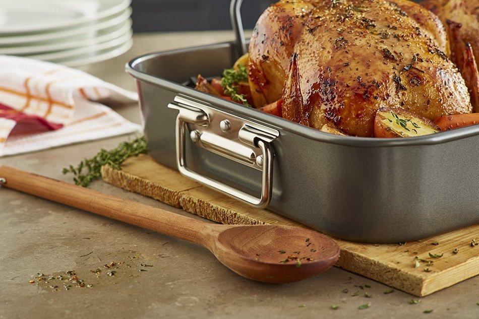 Kitchenaid Kitchenaid Kbnso16rp 16 Aluminized Steel Roaster With Rack Nonstick N6 Free Image