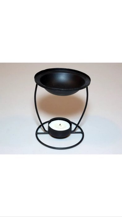 Black Iron Oil Warmer 3.5" X 3.75"(set of 2)
