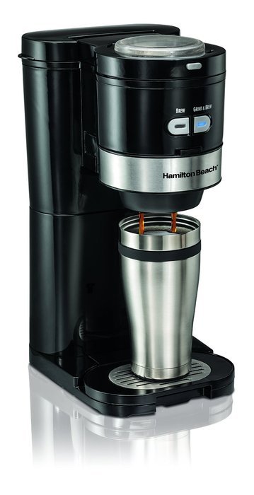 Hamilton Beach Coffee Maker, Grind and Brew Single Serve, Black (49989) N3
