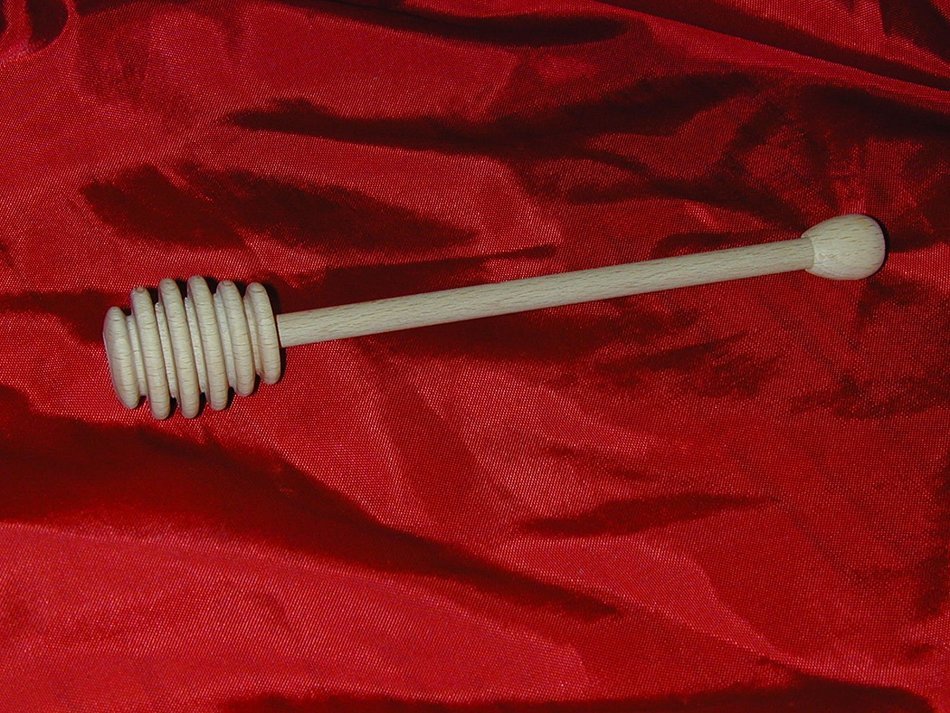 Artisan Professional Wooden Honey Stick - 7" Long w/Knob Utensil