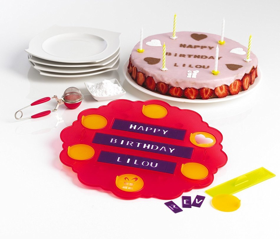 Orka Mastrad A37604 Cake Stencil With Sprinkler N4