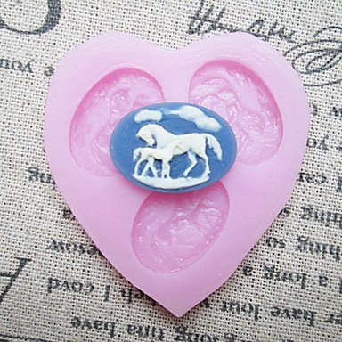 Y&XL&H Three Holes Horse Silicone Mold Fondant Molds Sugar Craft Tools Resin flowers Mould Molds For Cakes