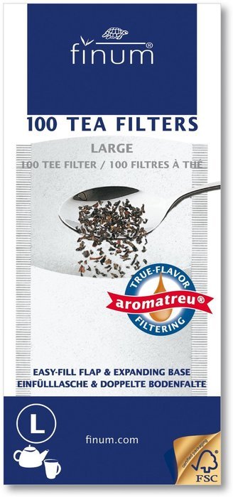 Finum 100 Tea Filters, Large, White N2