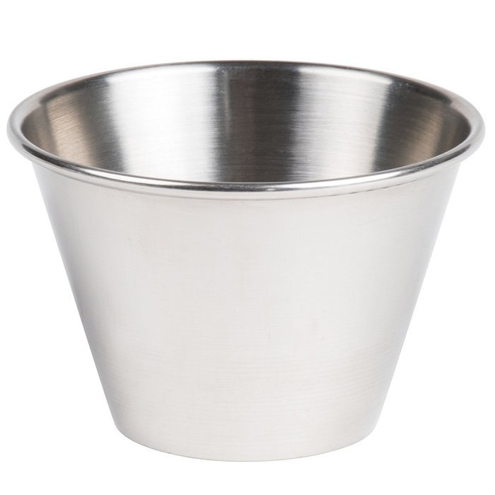 4 oz Stainless Steel Ramekin / Sauce / Dressing Cup, Mirror Finish, (12 in pack) N2