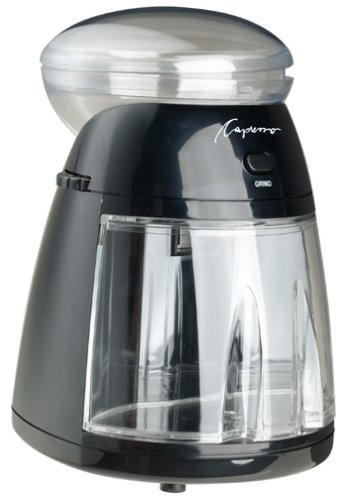 Capresso 553.01 Burr Coffee Grinder with Automatic Shutoff, Black