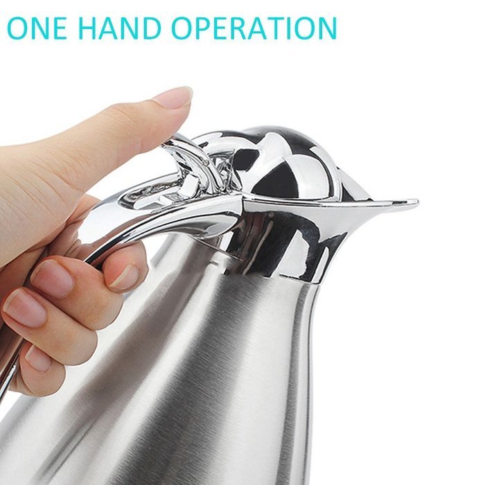 Panesor 68oz Water Coffee Thermal Carafe Vacuum Insulated Stainless Steel Pitcher N7
