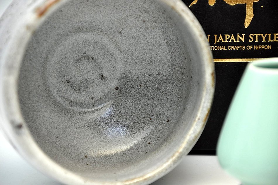 Japanese Mino Yaki ware Matcha Bowl And Tea Ceremony Set Green Tea 11 / 11 / 8cm (4.3 / 4.3 / 3.1inch)[7394] N5
