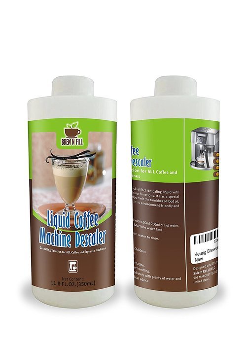 Keurig Brewer Biodegradable Coffee Descaler; Keurig Filter Cleaner and Hard Water Descaler Large 11.8 Ounce Bottle N3