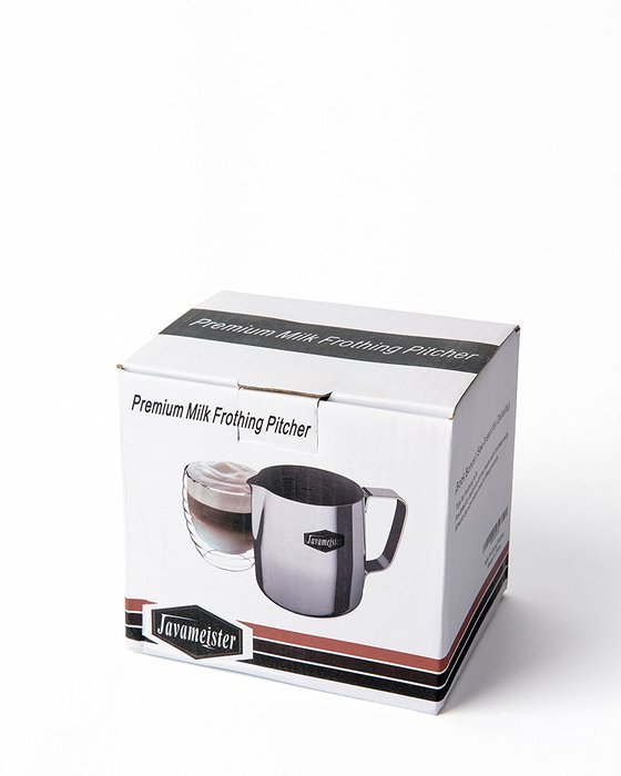 Javameister 12-ounce Stainless Steel Latte Milk Steaming and Frothing Pitcher N3