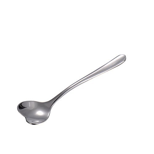 LADEY Heart Shape Stainless Steel Coffee Scoop Polishing Mini Coffee Spoon Teaspoon (2pcs/pack) N4