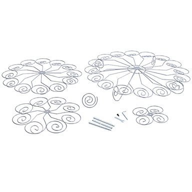 Y&XL&H 41 Count 5 Tier Cupcake Stand for Wedding / Birthday Party, Cupcake Tower, Stainless Steel