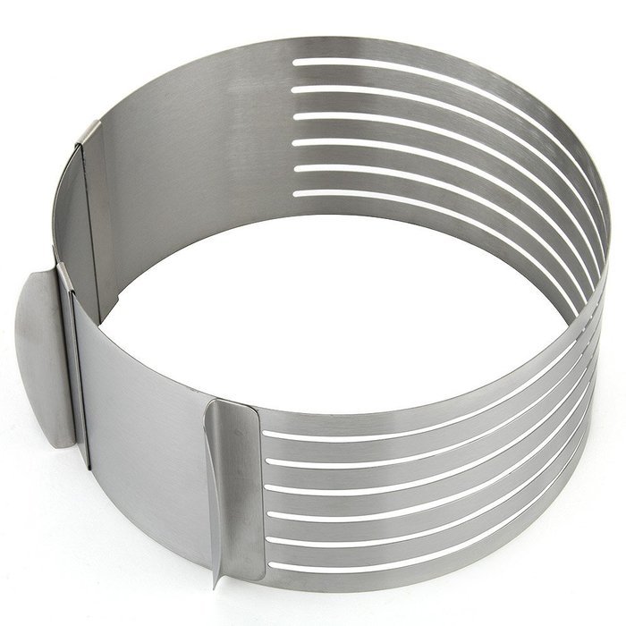 Ankoow 6-8 inch Stainless Steel DIY Adjustable Retractable Circular Ring Cake Layered Slicer Baking Tool Kit Set... N5
