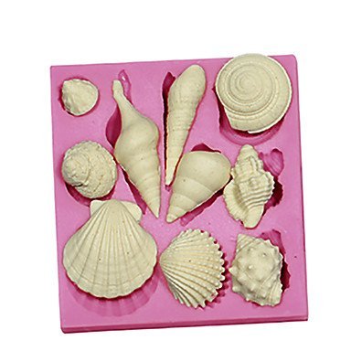 Y&XL&H 3D Marine Animal Shell Silicone Fondant Cake Molds Chocolate Mould