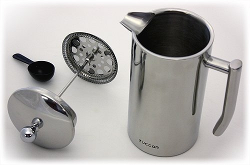 32 Oz. Capri Double Wall Stainless Steel Coffee Press by ZUCCOR N3