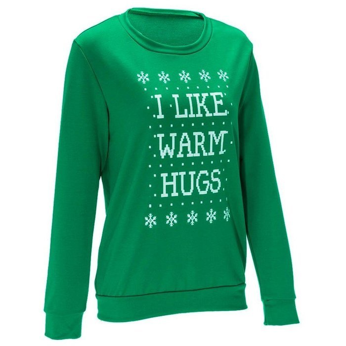 Xmas Pullover Shirt,Morecome Womens Christmas Printing Off Shoulder Sweatshirt (S, Red) N5