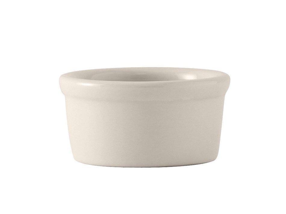 Tuxton BEX-025 Vitrified China Ramekin, 2-1/2 oz, 3", Eggshell (Pack of 48)