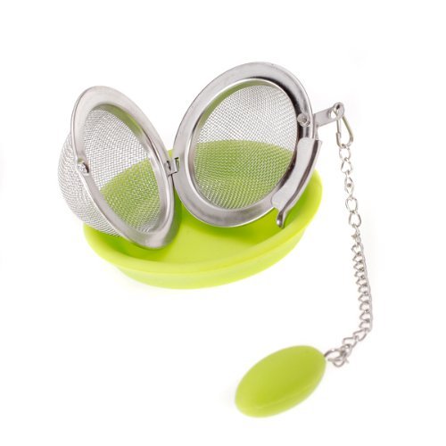 Tea Infuser Strainer Mesh Ball with Silicone Dish N5