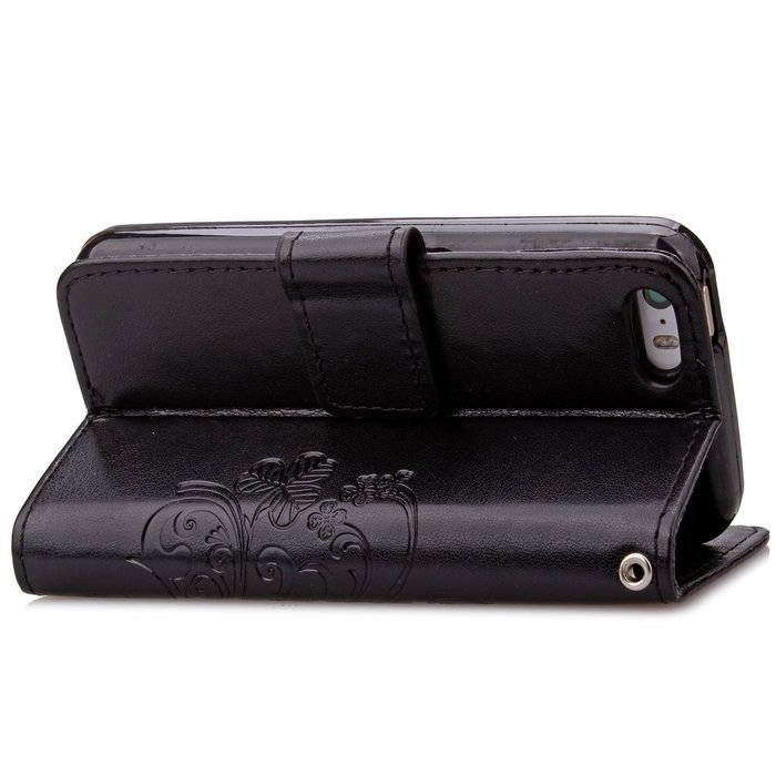 iPhone 5C Case, iPhone 5C Wallet Case,PHEZEN Four Leaf Clover Flower Design PU Leather Wallet Case Stand Flip... N15