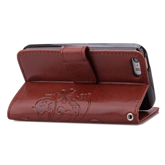 iPhone 5C Case, iPhone 5C Wallet Case,PHEZEN Four Leaf Clover Flower Design PU Leather Wallet Case Stand Flip... N19