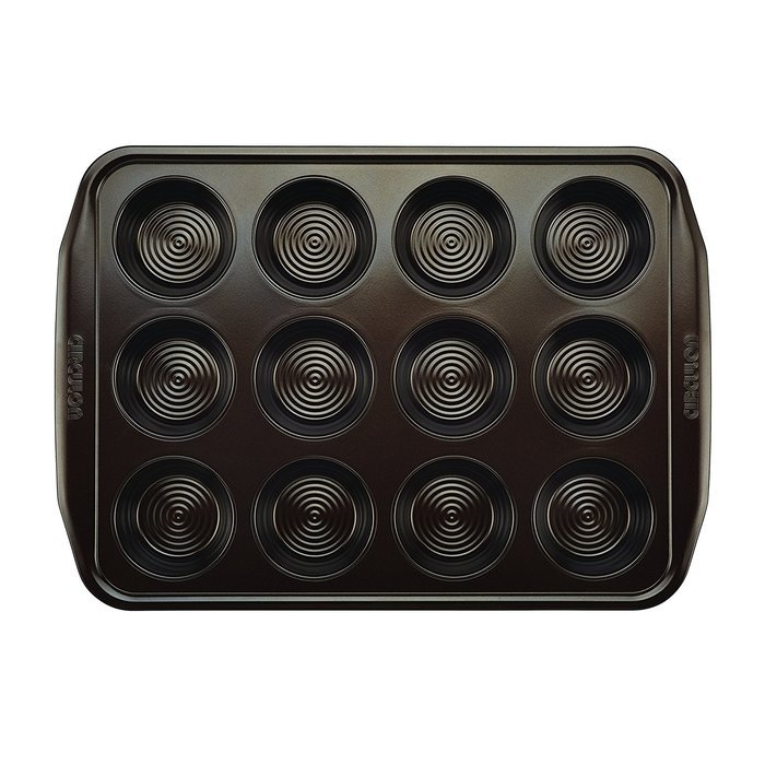 Circulon 12 Cup Symmetry Nonstick Bakeware Muffin Pan, Chocolate N3