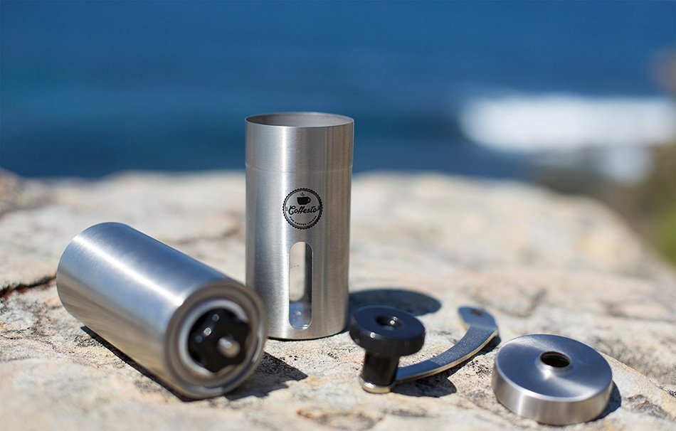 LIMITED OFFER Manual Coffee Grinder with Adjustable Ceramic Burr &ndash; Conical Mill for Precision Brewing &ndash; Stainless... N5