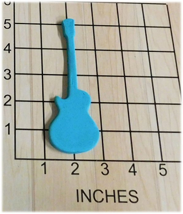 Gibson Les Paul Guitar Shaped Fondant Cookie Cutter and Stamp #1038 N2