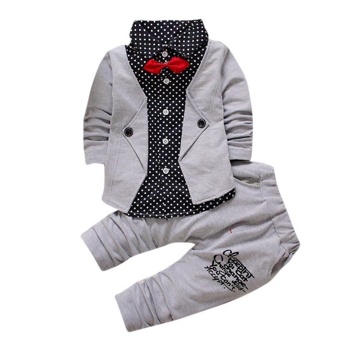 Clothes Set ,BeautyVan Kid Baby Boy Gentry Clothes Set Formal Party Christening Wedding Tuxedo Bow Suit (12M,... N2