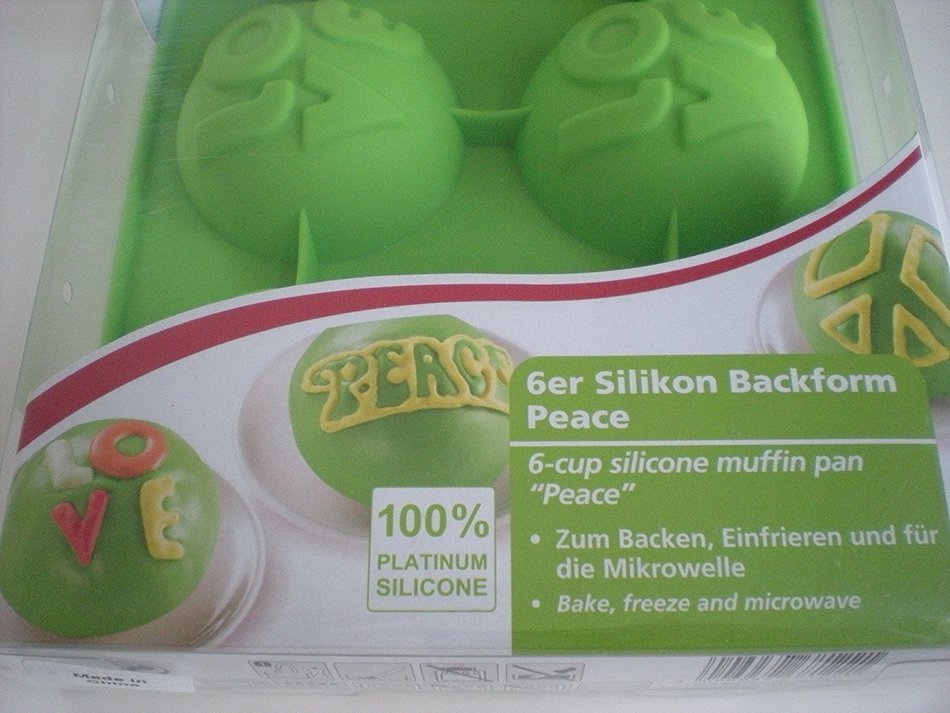 Kaiser 6-cup Silicone Muffin Pan - Peace