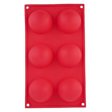 Y&XL&H 1pc 6 Half Ball Round Chocolate Cake Candy Soap Mold Flexible Silicone Mould Popular New