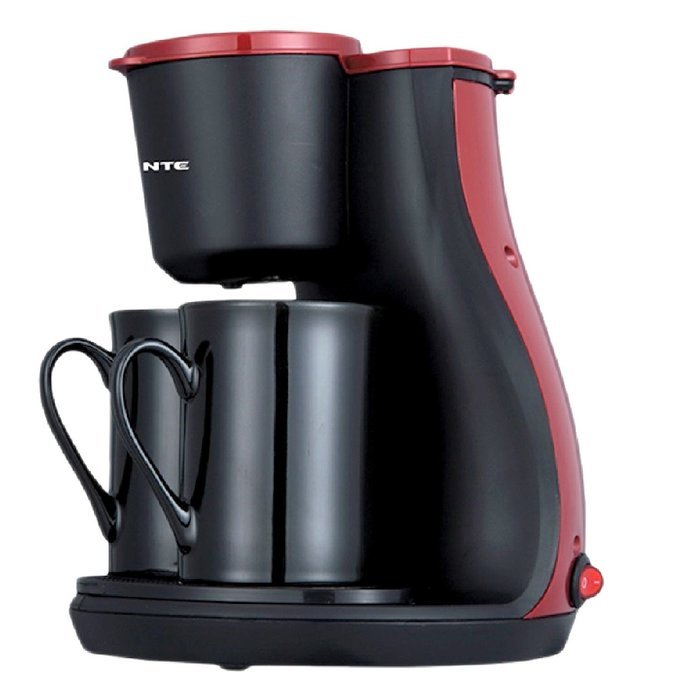 Ovente CM3BR Two Serving Coffeemaker with 2 Ceramic Personal Cups N3