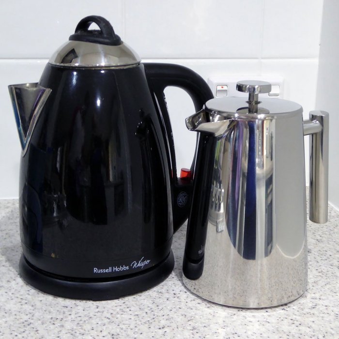 Stainless Steel French Press Coffee Tea Maker Ardito Coffee AC1LSSCP 4 8 oz Cup Safe Touch Double Wall Wide Base... N5