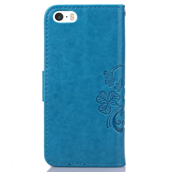 iPhone 5C Case, iPhone 5C Wallet Case,PHEZEN Four Leaf Clover Flower Design PU Leather Wallet Case Stand Flip... N26