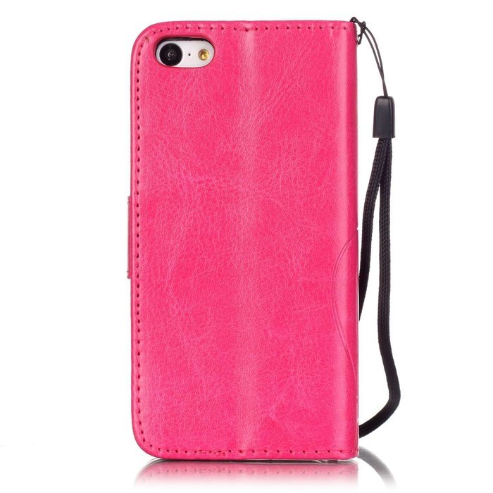 iPhone 5C Case, iPhone 5C Wallet Case,PHEZEN Four Leaf Clover Flower Design PU Leather Wallet Case Stand Flip... N28