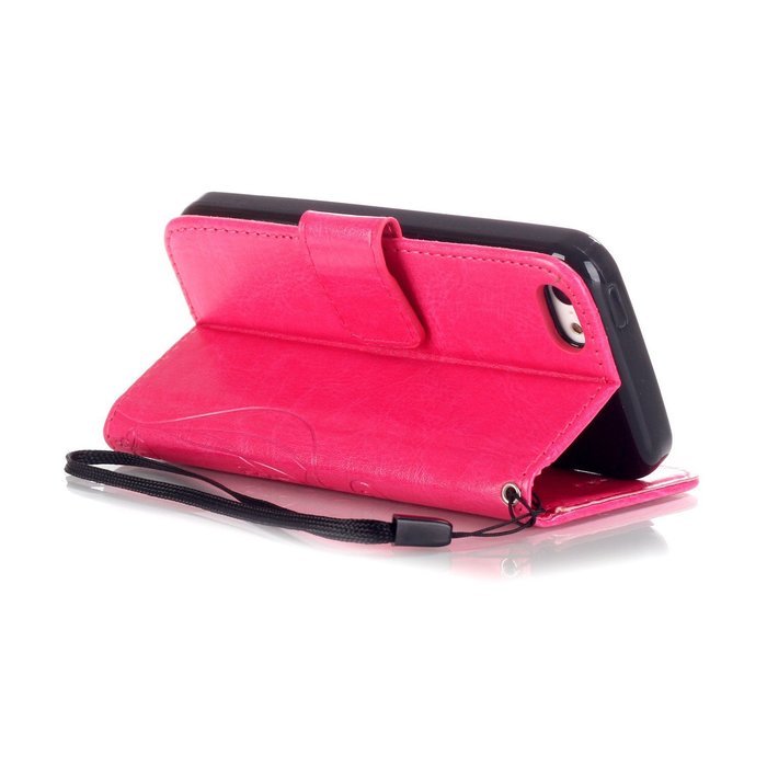 iPhone 5C Case, iPhone 5C Wallet Case,PHEZEN Four Leaf Clover Flower Design PU Leather Wallet Case Stand Flip... N29