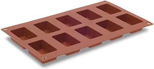 Silikomart Orange Non-Stick Rectangular Savarin N3