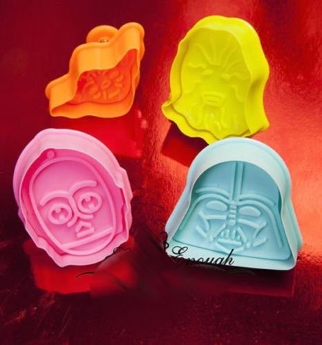 Anyana 4pcs Star wars Cookie Cutter plunger Sugarcraft Cake Decoration Birthday baking N4