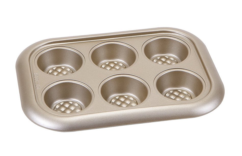 Art and Cook 6 Cup Non-Stick Muffin Pan, Champagne
